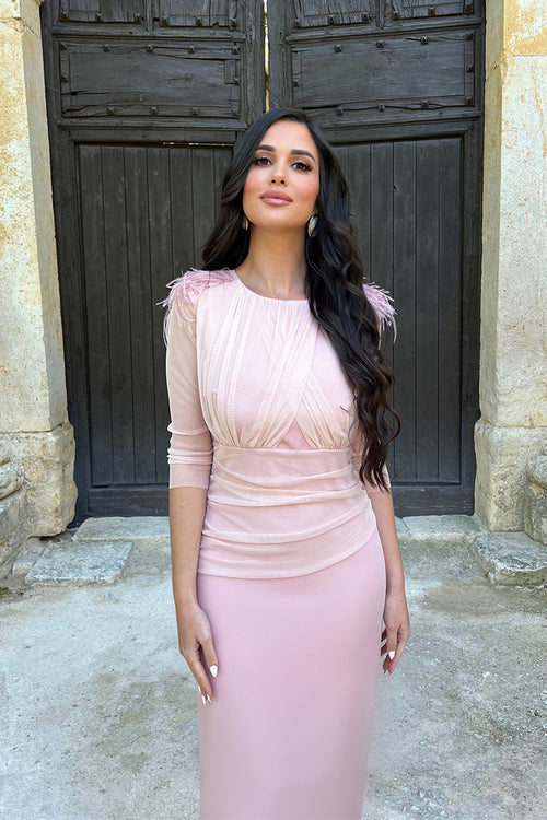 Vestido Meryl Rosa/Nude