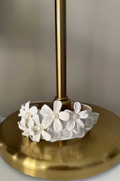 Diadema Flores Blanco