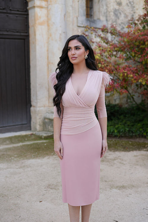 Vestido Meryl Rosa Pico