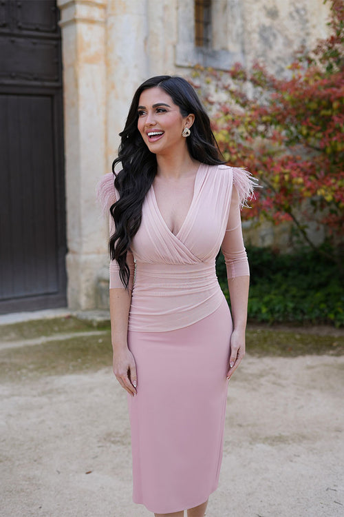 Vestido Meryl Rosa Pico