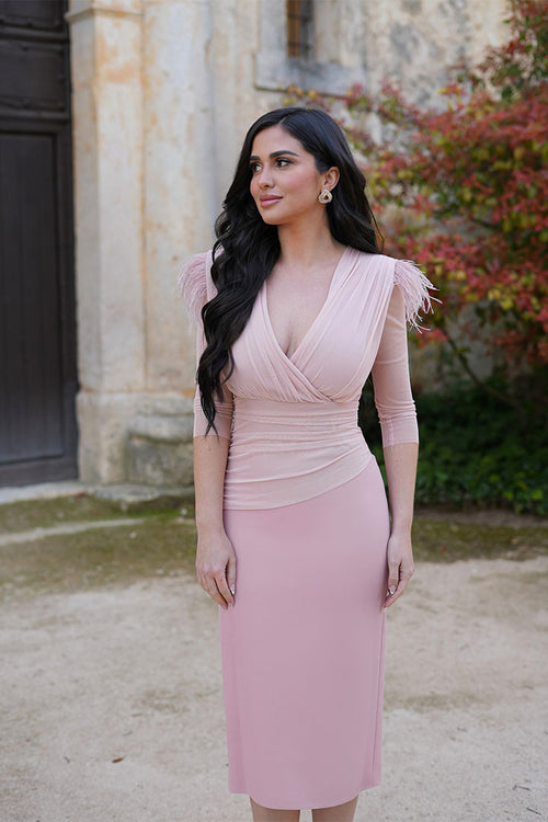 Vestido Meryl Rosa Pico