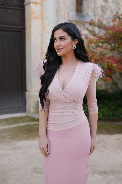 Vestido Meryl Rosa Pico