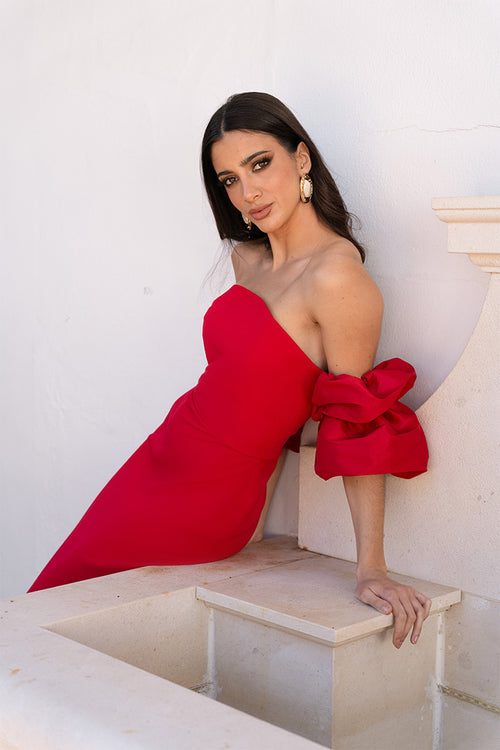 Deep Red Dress