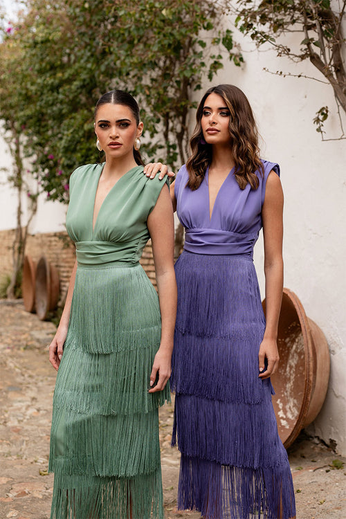 Vestido Cleo Verde Agua