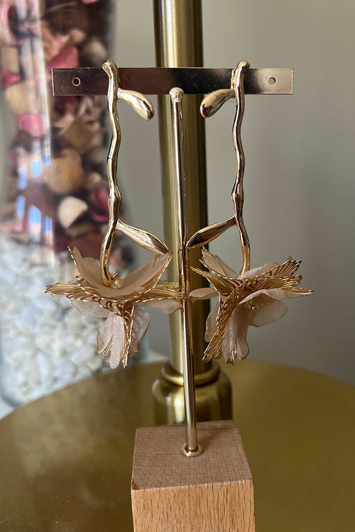 Pendientes Rocio Flor Dorado