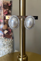 Pendientes Botón Plata