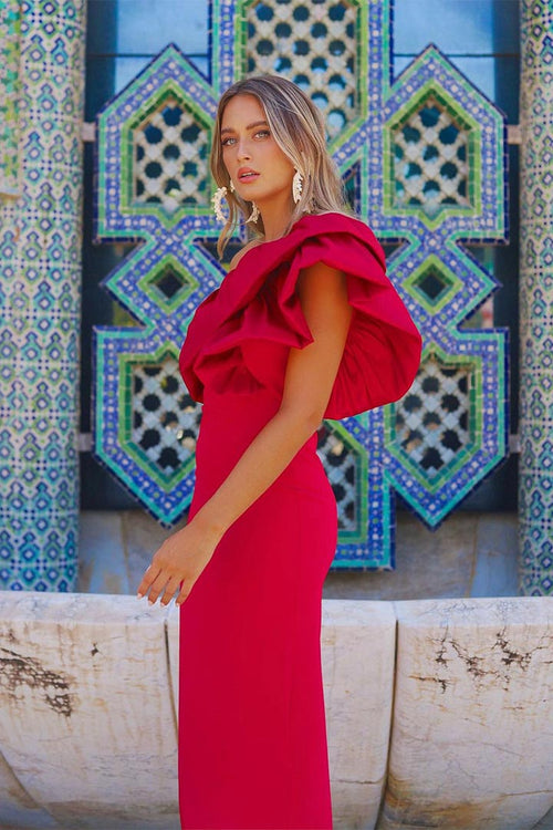 Deep Red Dress