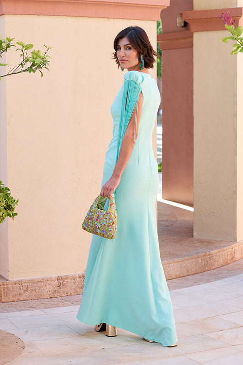 Vestido Largo Turquesa