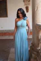 Vestido Gaudí Celeste