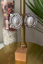 Boucles d'oreilles Cercle Bleu