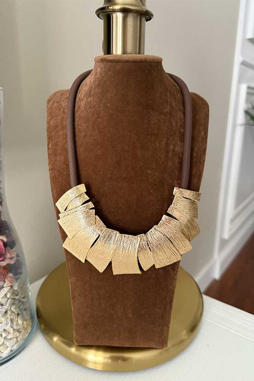Collar Dorado / Marrón