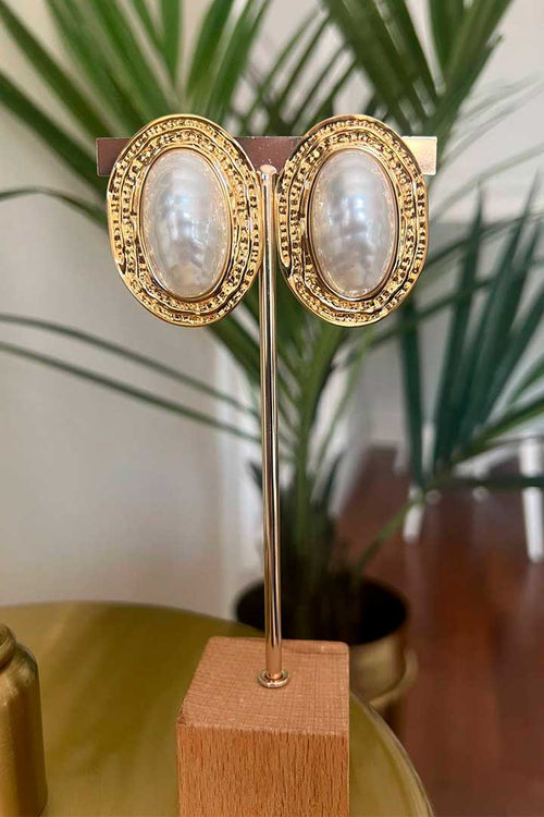 Pendientes Perla Dorada