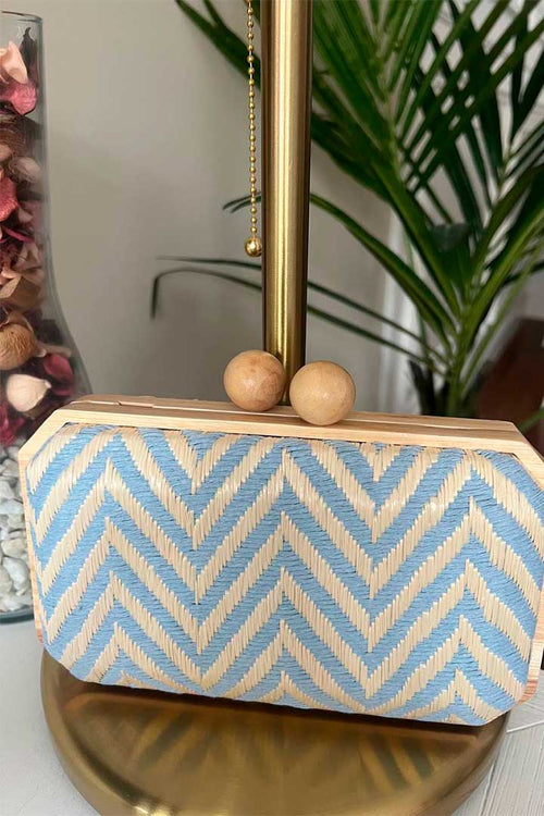 Bolso Azul rayado
