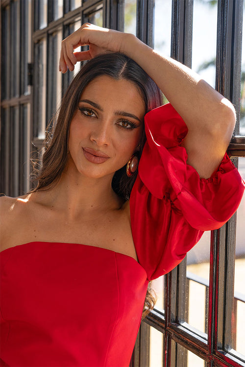 Deep Red Dress