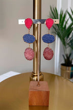 Blue Circle Earrings