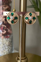 Blue Circle Earrings