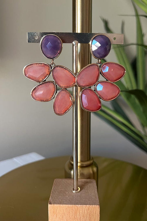 Blue Circle Earrings