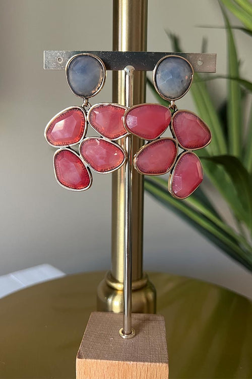 Blue Circle Earrings