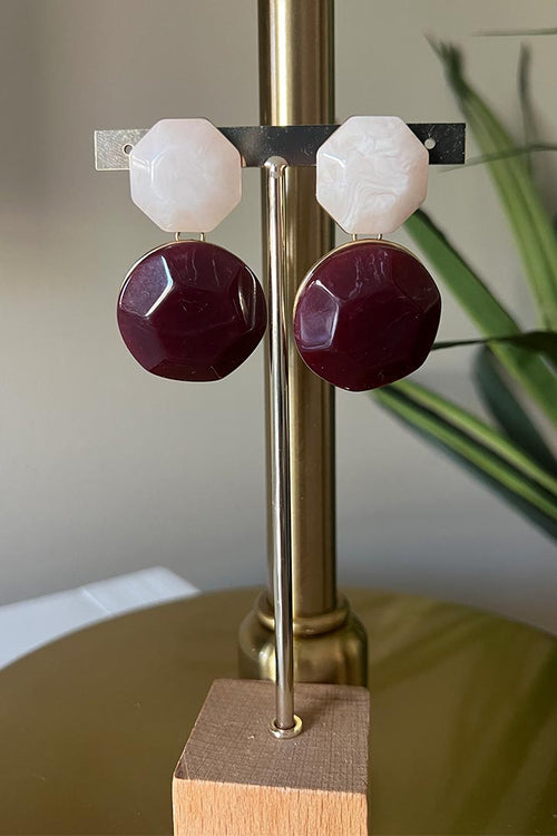 Blue Circle Earrings