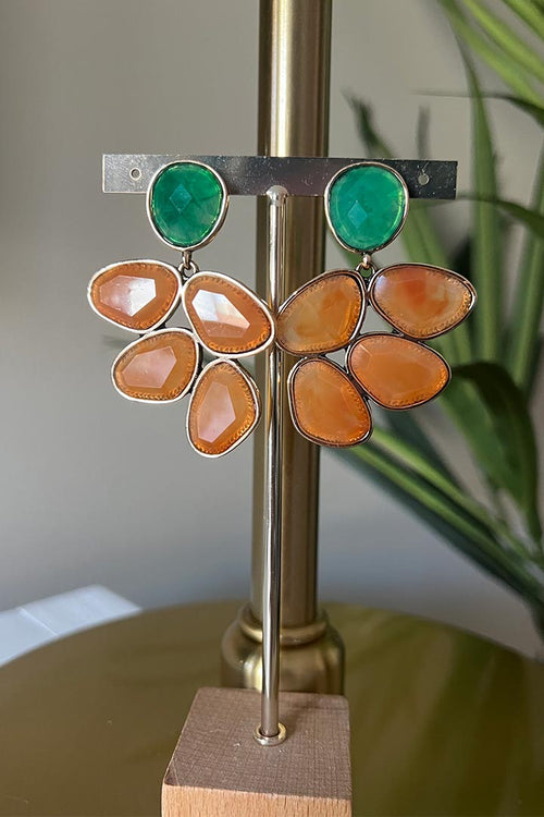 Blue Circle Earrings
