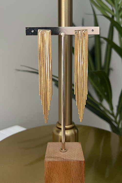 Golden Curtain Earrings