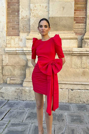 Vestido Lazo Rojo